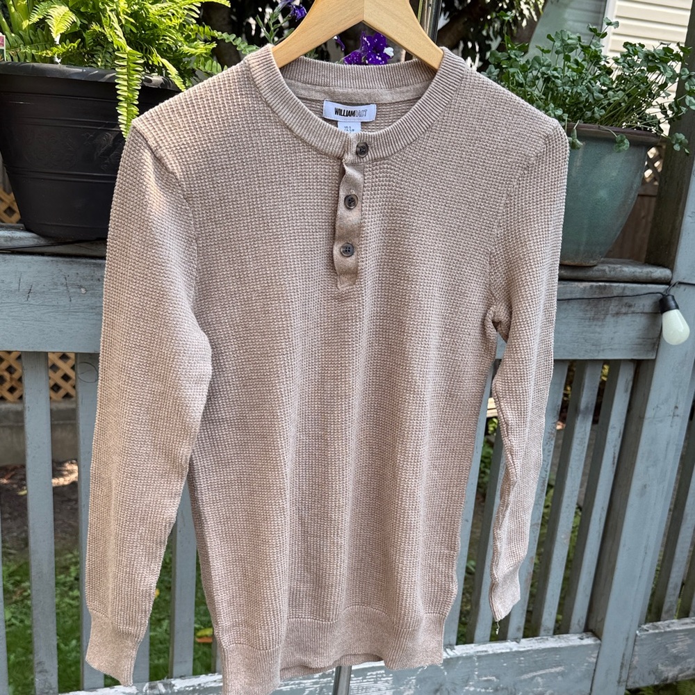 Men's Waffle Henley Sweater